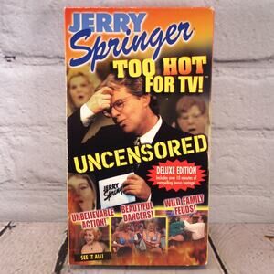 Jerry Springer "Too Hot For TV" Vintage VHS